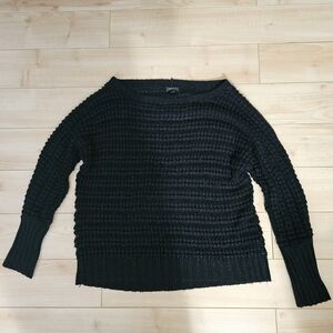 Express Textured Black Crew Neck Sweater